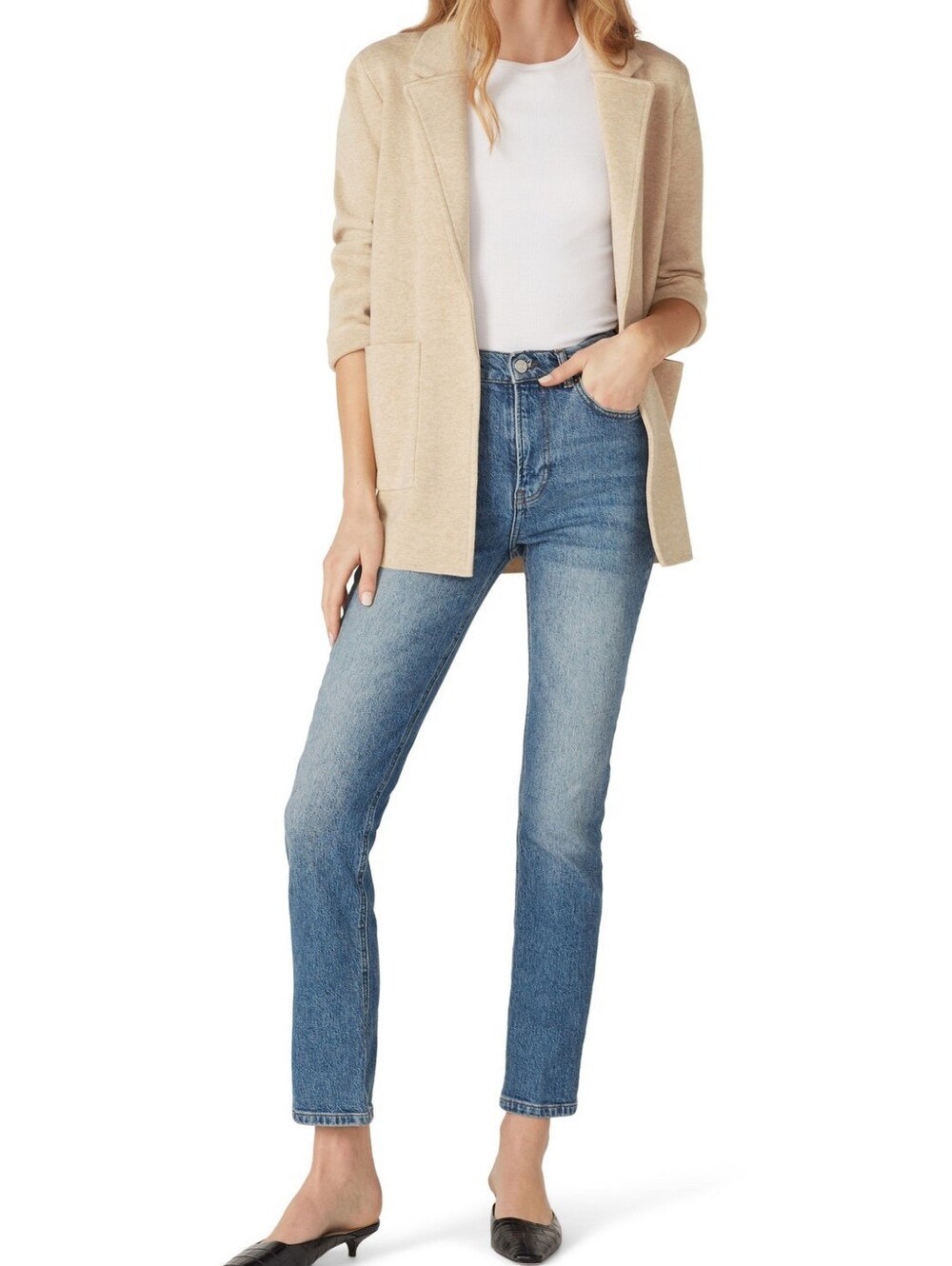 JCrew Sophie open-front sweater-blazer In Camel Size XXS